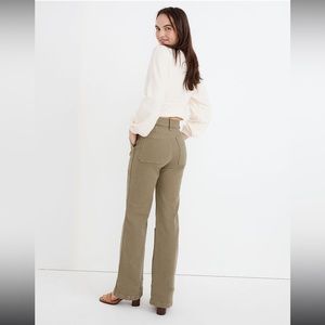 Madewell 11" High-Rise Flare Jeans: Garment-Dyed Workwear Edition! Sold out!